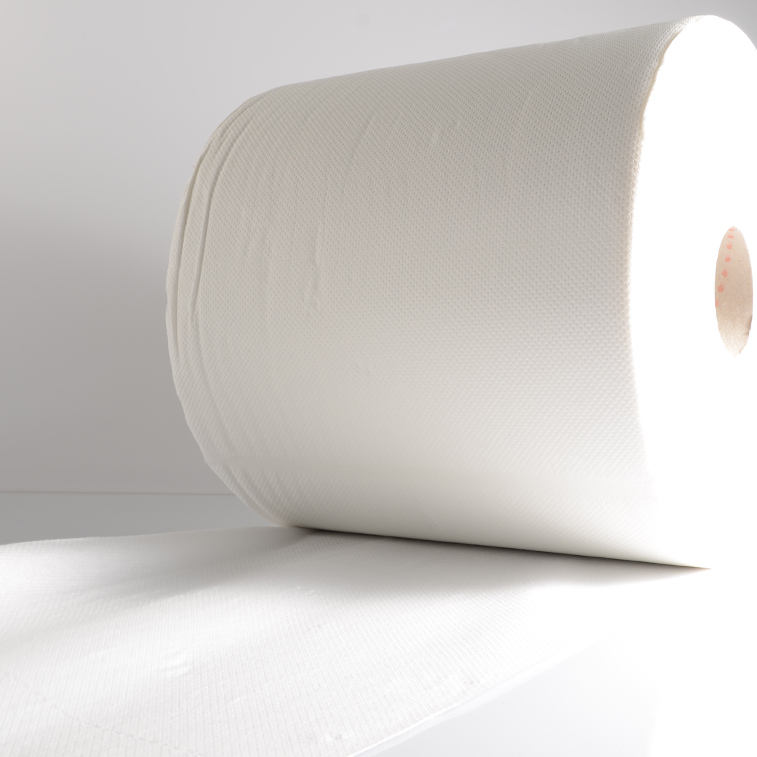 handpapier-rolle weiss 2-lagig